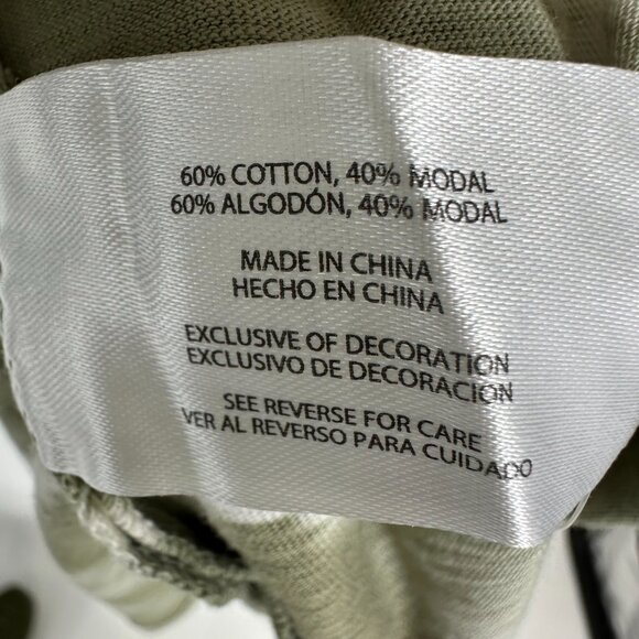 GAP T Shirt Dress Tie Dye Cotton Shift Short Sleeves Casual Green Cream Summer - Picture 10 of 10